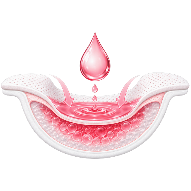 Droplet absorbing into the SAP core